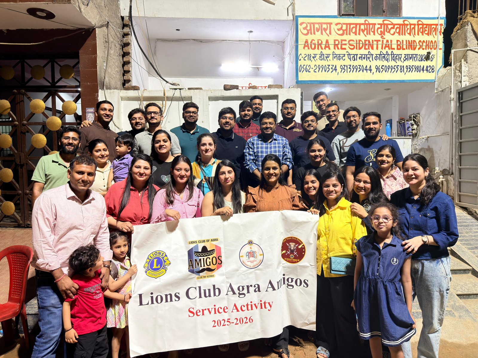 LIONS CLUB AGRA AMIGOS SERVICE ACTIVITY AT RADHA SWAMI DRISTIVADHITARTH SANSTHA